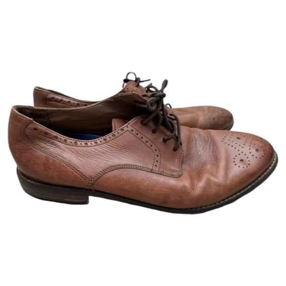 BOSTONIAN Men’s Brown Crown Windsor Oxford Leather Dress Wing Tip Shoes-Size 8.5 - Picture 1 of 9